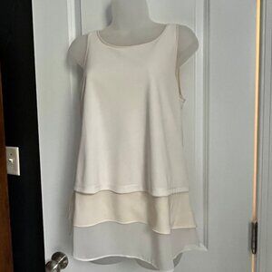 Ann Taylor layered sleeveless tunic XS